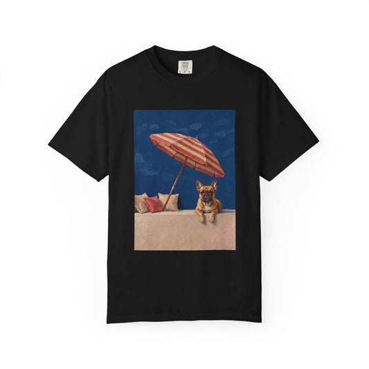 French Bulldog Beach Day Graphic T-Shirt - Vintage Summer Dog Tee