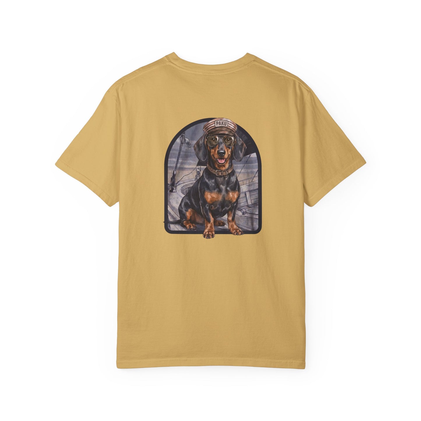 Cool Dachshund Captain T-Shirt - Funny Wiener Dog Graphic Tee