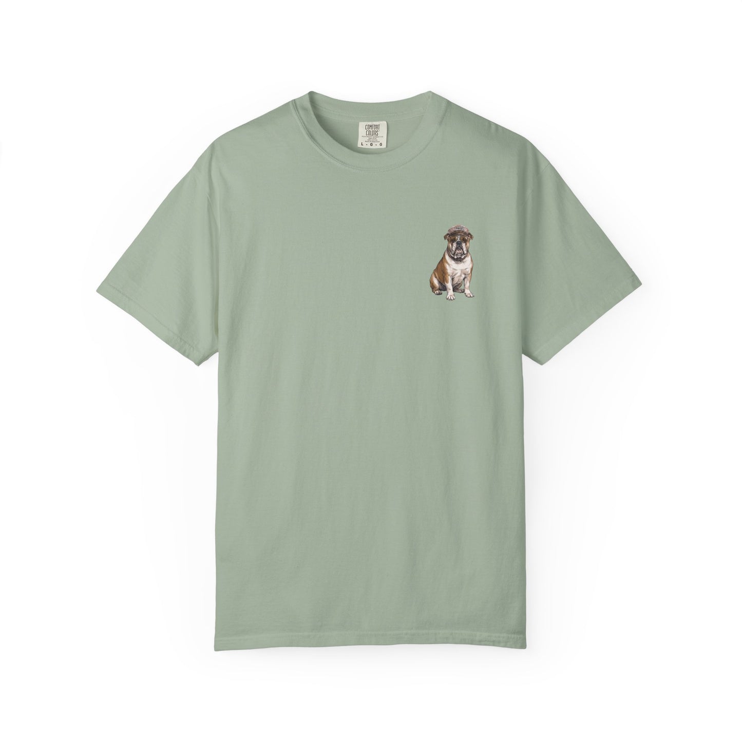 Cool English Bulldog Sailor Captain T-Shirt - Double-Sided Dog Tee
