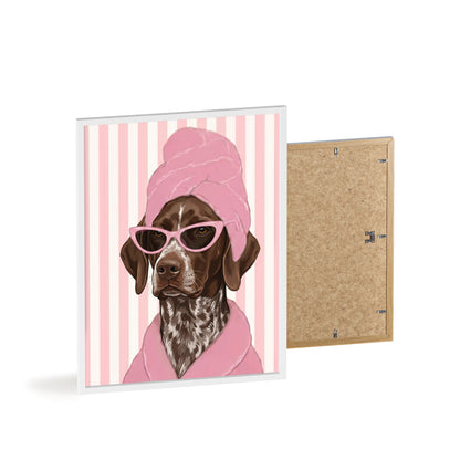 German Shorthaired Pointer Bathroom Poster - Funny Dog Spa Wall Art