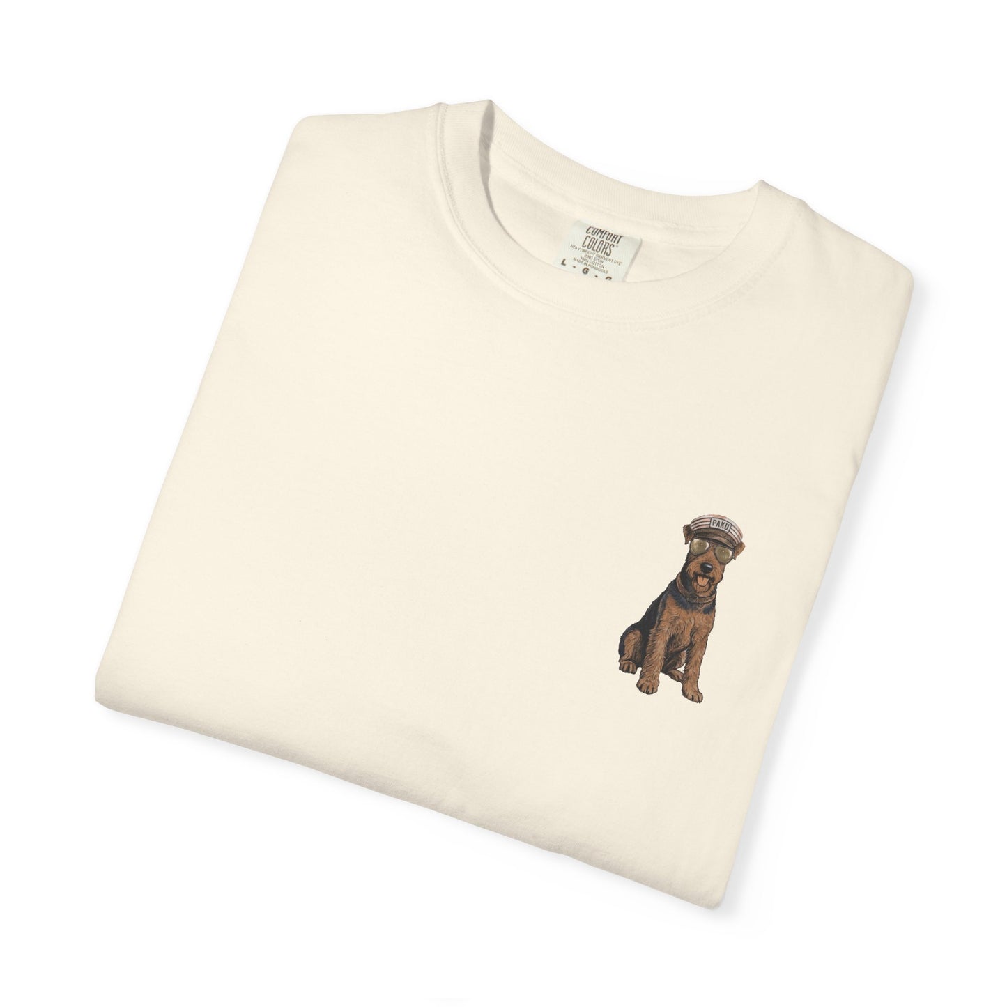 Cool Airedale Terrier Sailor Captain T-Shirt - Double-Sided Dog Tee