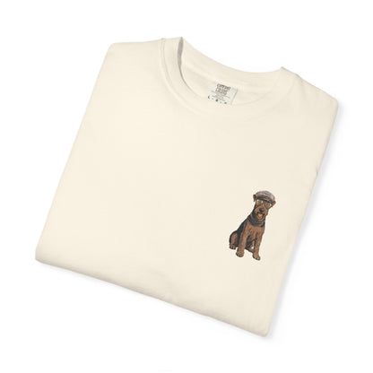 Cool Airedale Terrier Sailor Captain T-Shirt - Double-Sided Dog Tee