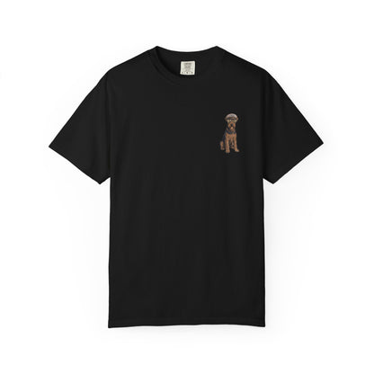 Cool Airedale Terrier Sailor Captain T-Shirt - Double-Sided Dog Tee