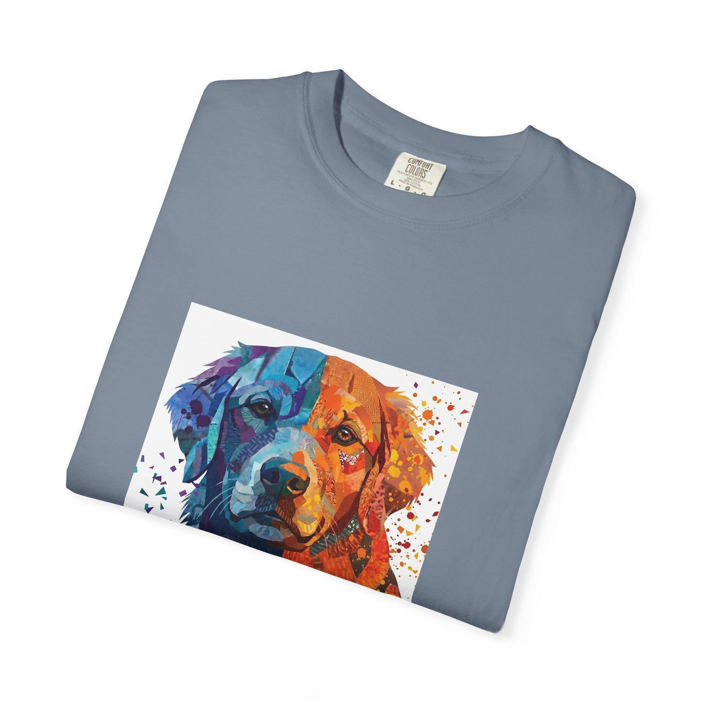 Golden Retriever Abstract Art Graphic T-Shirt - Colorful Pop Art Dog Tee
