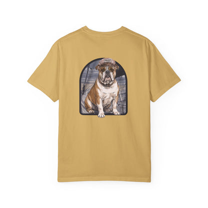 Cool English Bulldog Sailor Captain T-Shirt - Double-Sided Dog Tee