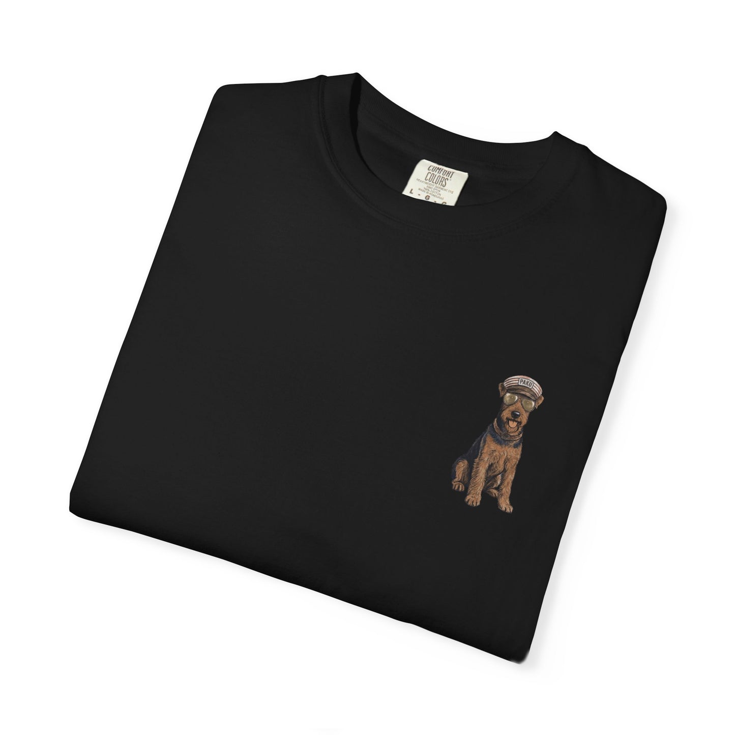 Cool Airedale Terrier Sailor Captain T-Shirt - Double-Sided Dog Tee