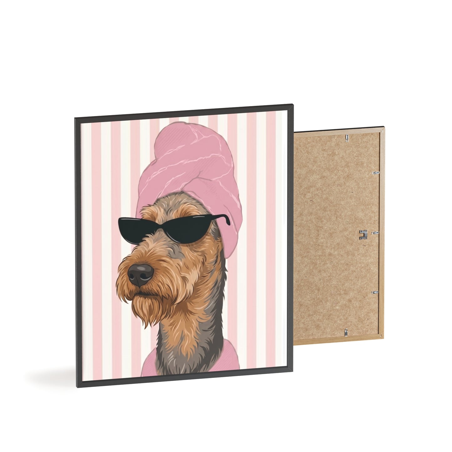 Airedale Terrier Bathroom Art Decor | Funny Dog Spa Poster & Canvas