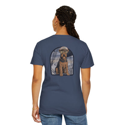 Cool Airedale Terrier Sailor Captain T-Shirt - Double-Sided Dog Tee