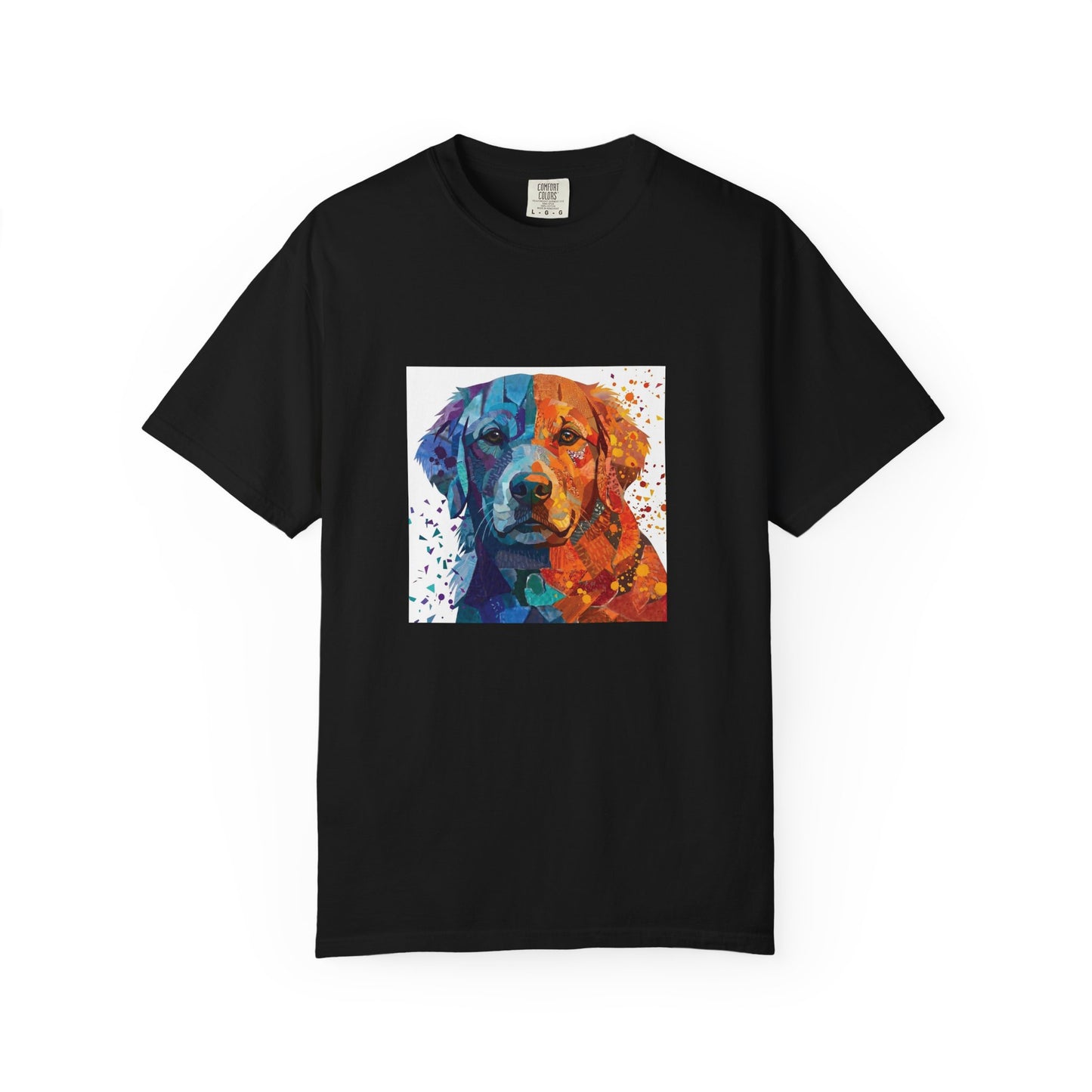 Golden Retriever Abstract Art Graphic T-Shirt - Colorful Pop Art Dog Tee