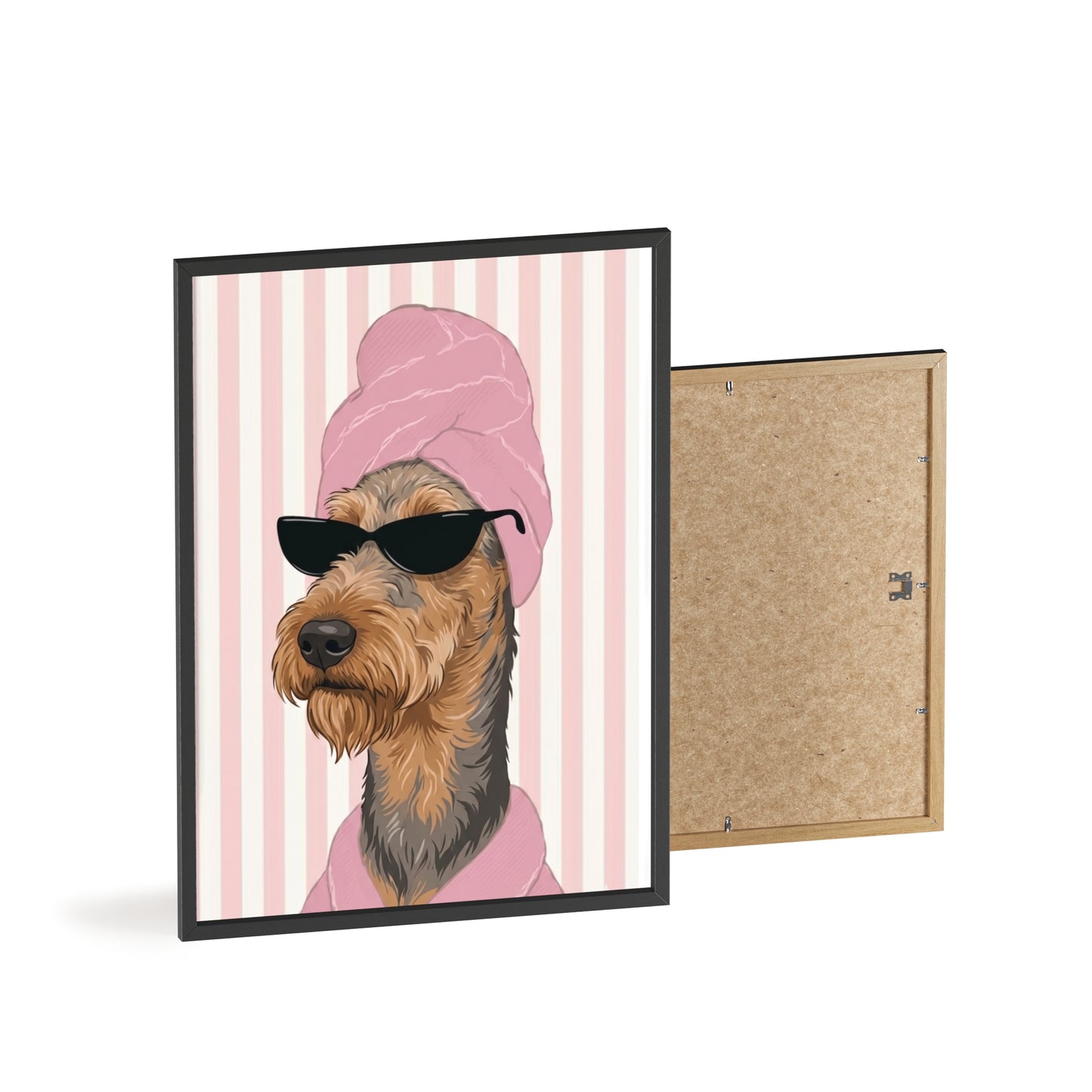 Airedale Terrier Bathroom Art Decor | Funny Dog Spa Poster & Canvas