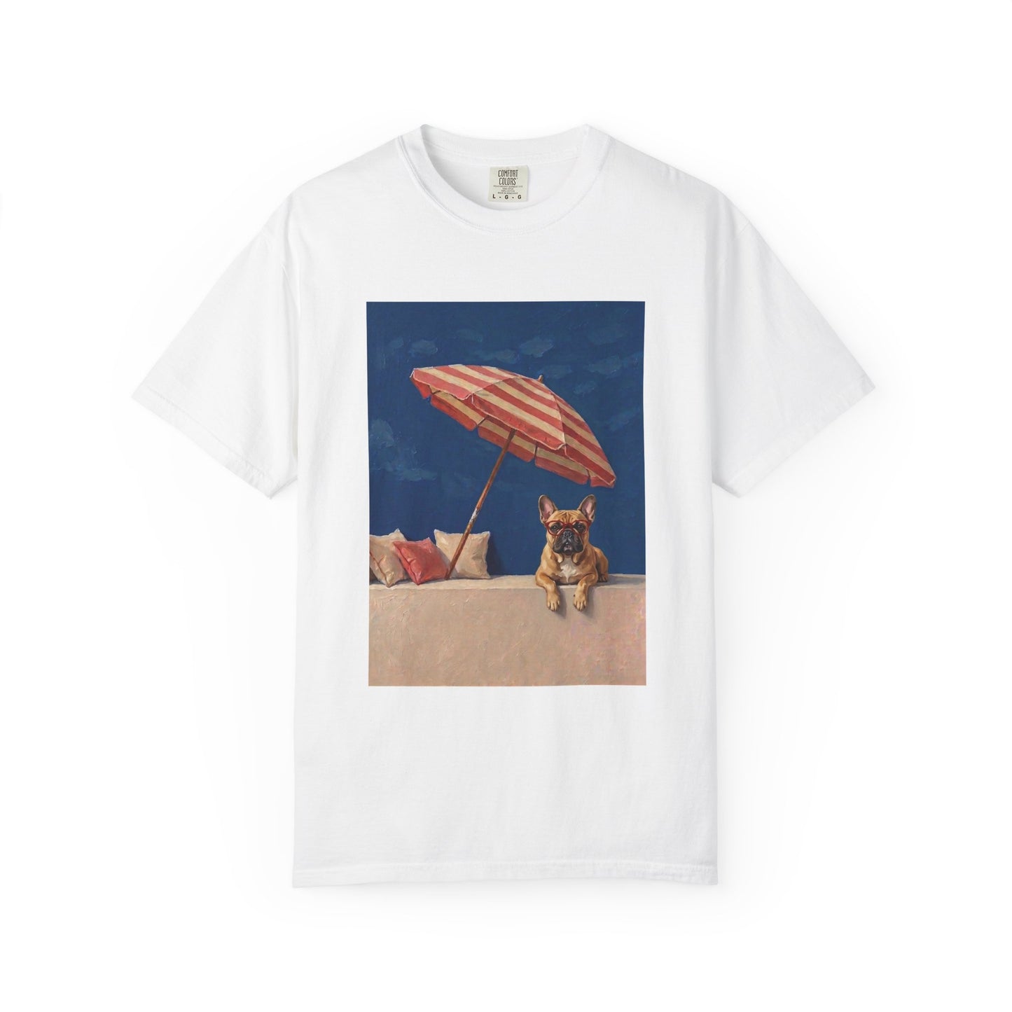French Bulldog Beach Day Graphic T-Shirt - Vintage Summer Dog Tee