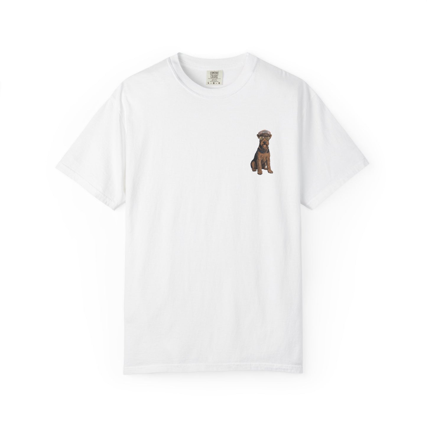 Cool Airedale Terrier Sailor Captain T-Shirt - Double-Sided Dog Tee