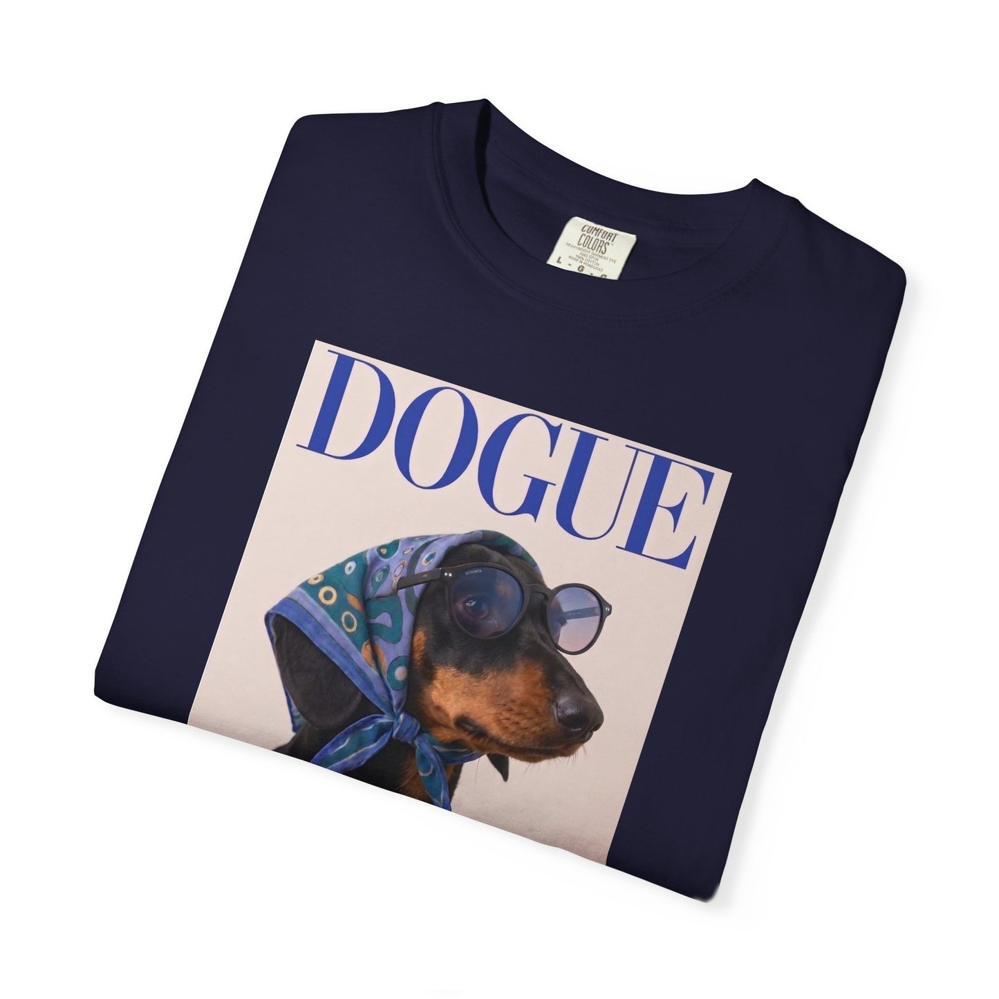 "DOGUE" Dachshund Fashion Magazine Graphic T-Shirt - Funny Wiener Dog Tee