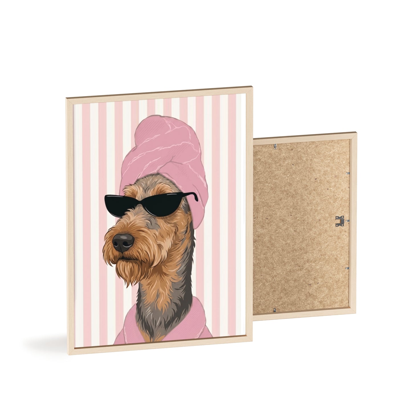 Airedale Terrier Bathroom Art Decor | Funny Dog Spa Poster & Canvas