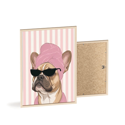 French Bulldog Bathroom Poster - Funny Frenchie Spa Wall Art