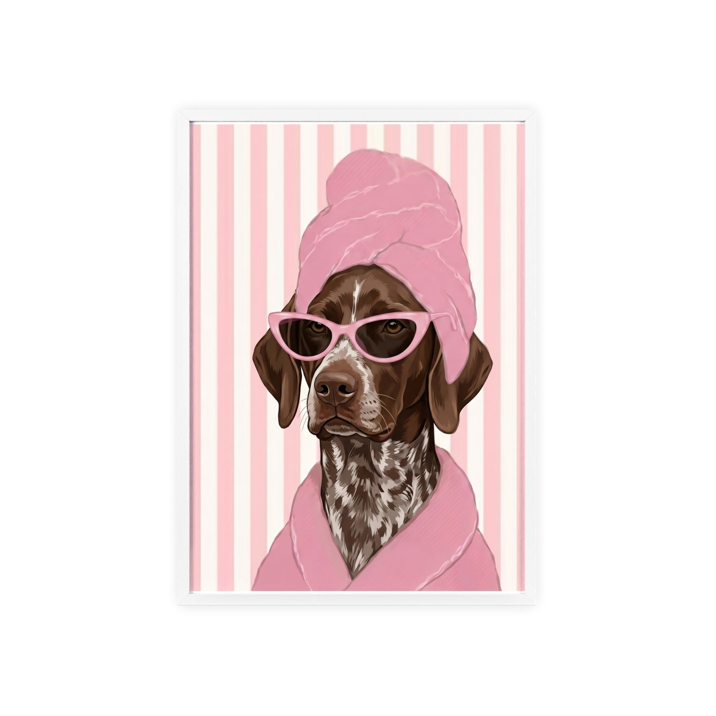 German Shorthaired Pointer Bathroom Poster - Funny Dog Spa Wall Art