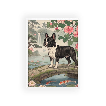 French Bulldog Japanese Style Art Poster - Vintage Frenchie Ukiyo-e Wall Art