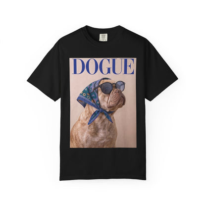 French Bulldog DOGUE Magazine Graphic T-Shirt - Funny Frenchie Tee