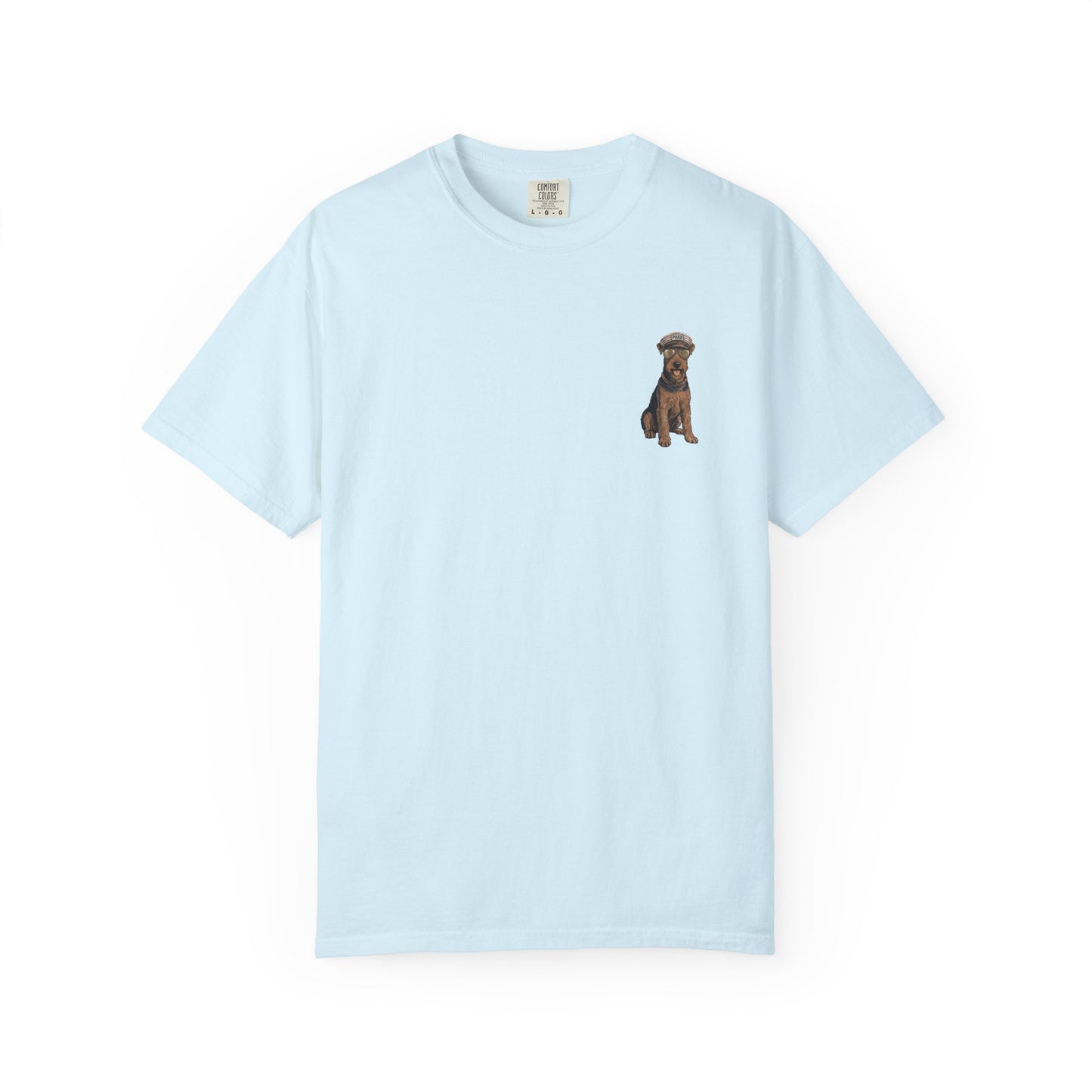 Cool Airedale Terrier Sailor Captain T-Shirt - Double-Sided Dog Tee