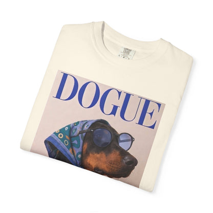 Doberman DOGUE Magazine Graphic T-Shirt - Funny Dog Tee