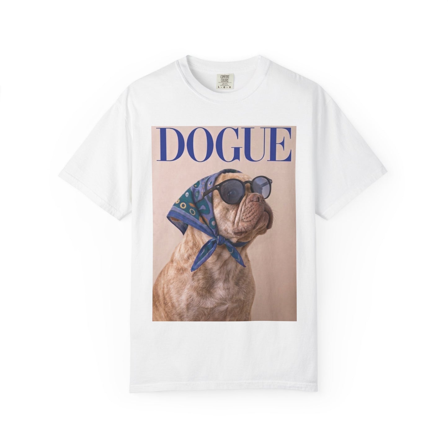 French Bulldog DOGUE Magazine Graphic T-Shirt - Funny Frenchie Tee