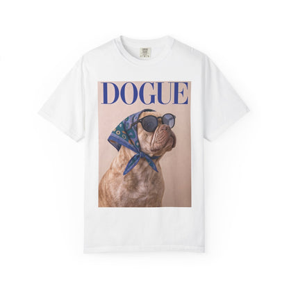 French Bulldog DOGUE Magazine Graphic T-Shirt - Funny Frenchie Tee