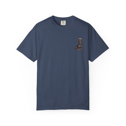 Cool Dachshund Captain T-Shirt - Funny Wiener Dog Graphic Tee