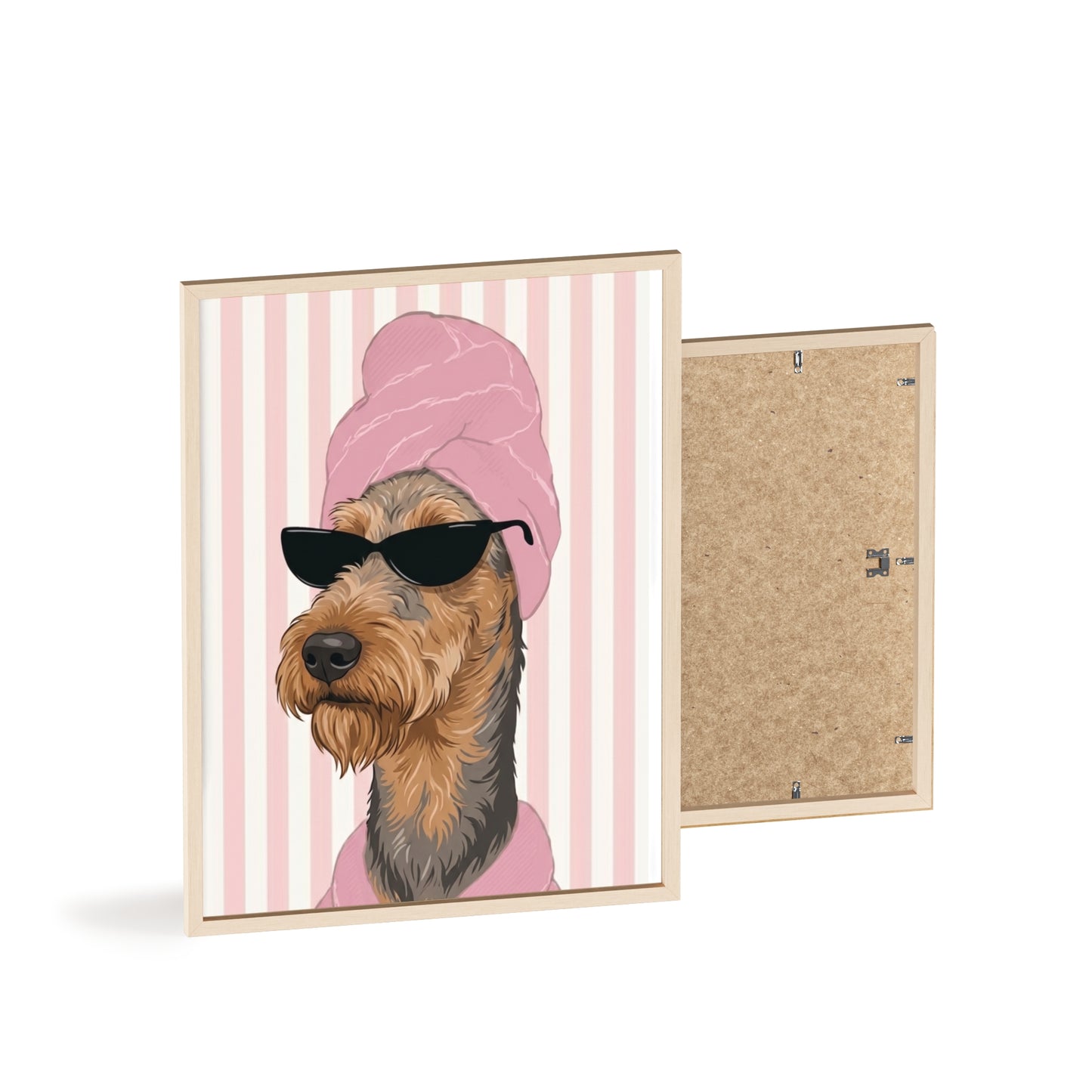 Airedale Terrier Bathroom Art Decor | Funny Dog Spa Poster & Canvas
