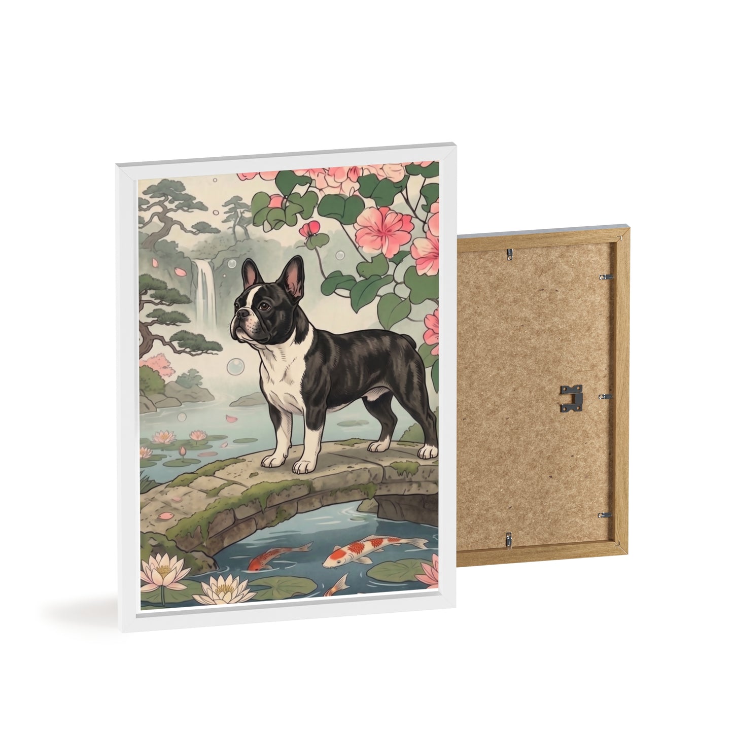 French Bulldog Japanese Style Art Poster - Vintage Frenchie Ukiyo-e Wall Art