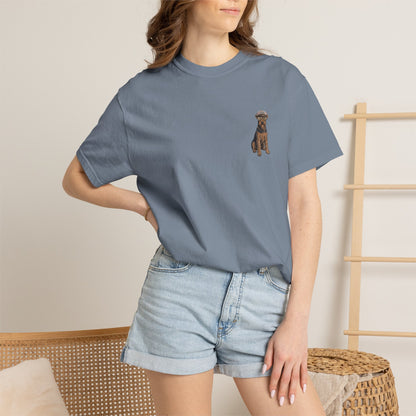 Cool Airedale Terrier Sailor Captain T-Shirt - Double-Sided Dog Tee