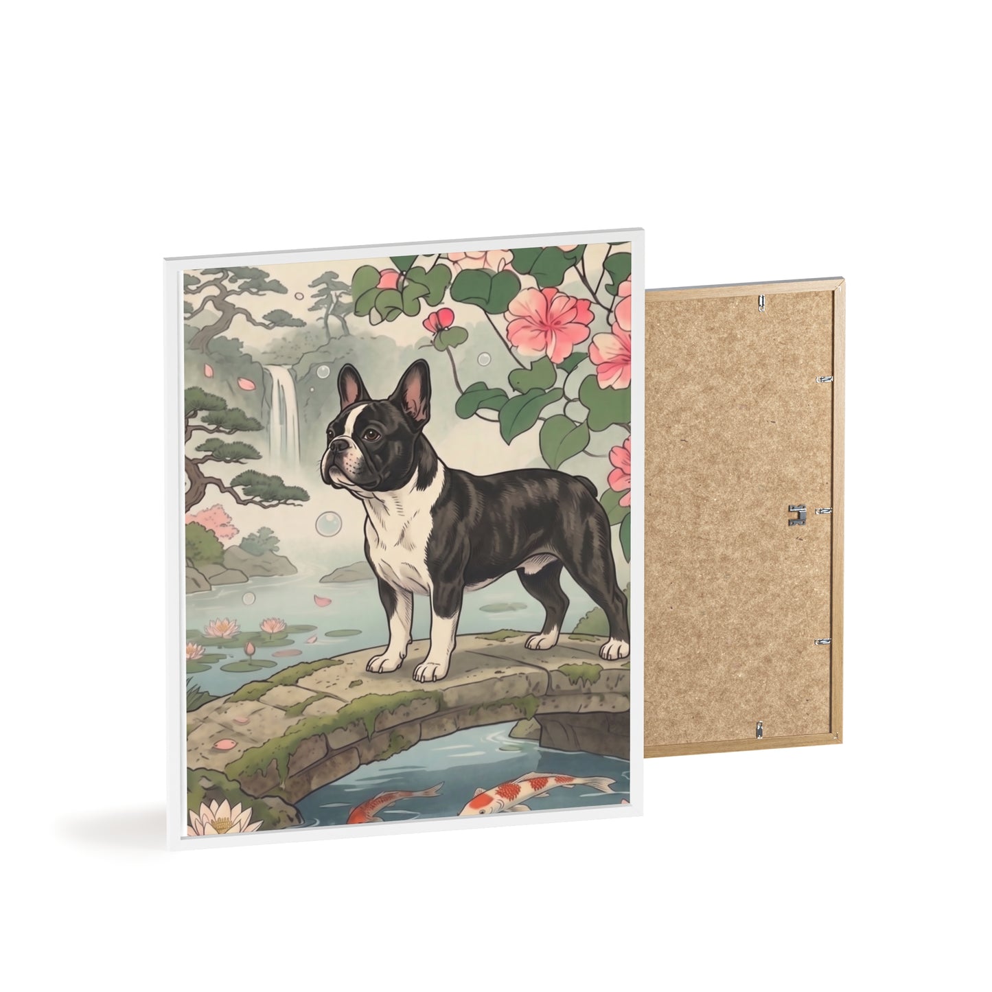 French Bulldog Japanese Style Art Poster - Vintage Frenchie Ukiyo-e Wall Art