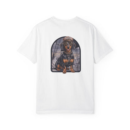 Cool Dachshund Captain T-Shirt - Funny Wiener Dog Graphic Tee