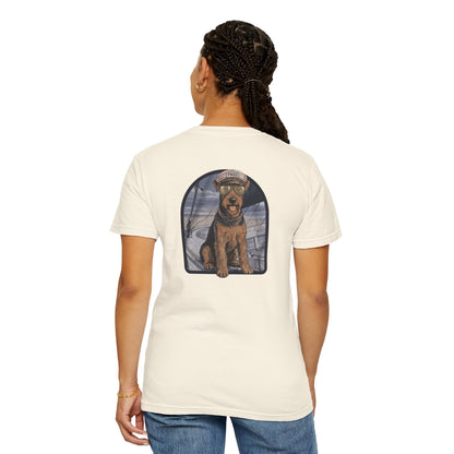 Cool Airedale Terrier Sailor Captain T-Shirt - Double-Sided Dog Tee