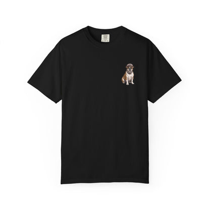 Cool English Bulldog Sailor Captain T-Shirt - Double-Sided Dog Tee