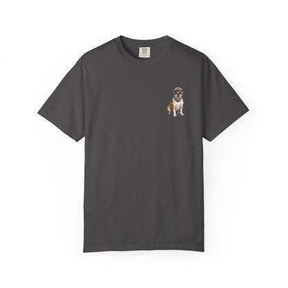 Cool English Bulldog Sailor Captain T-Shirt - Double-Sided Dog Tee