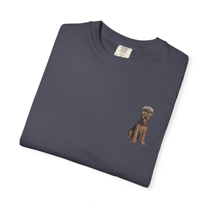 Cool Airedale Terrier Sailor Captain T-Shirt - Double-Sided Dog Tee