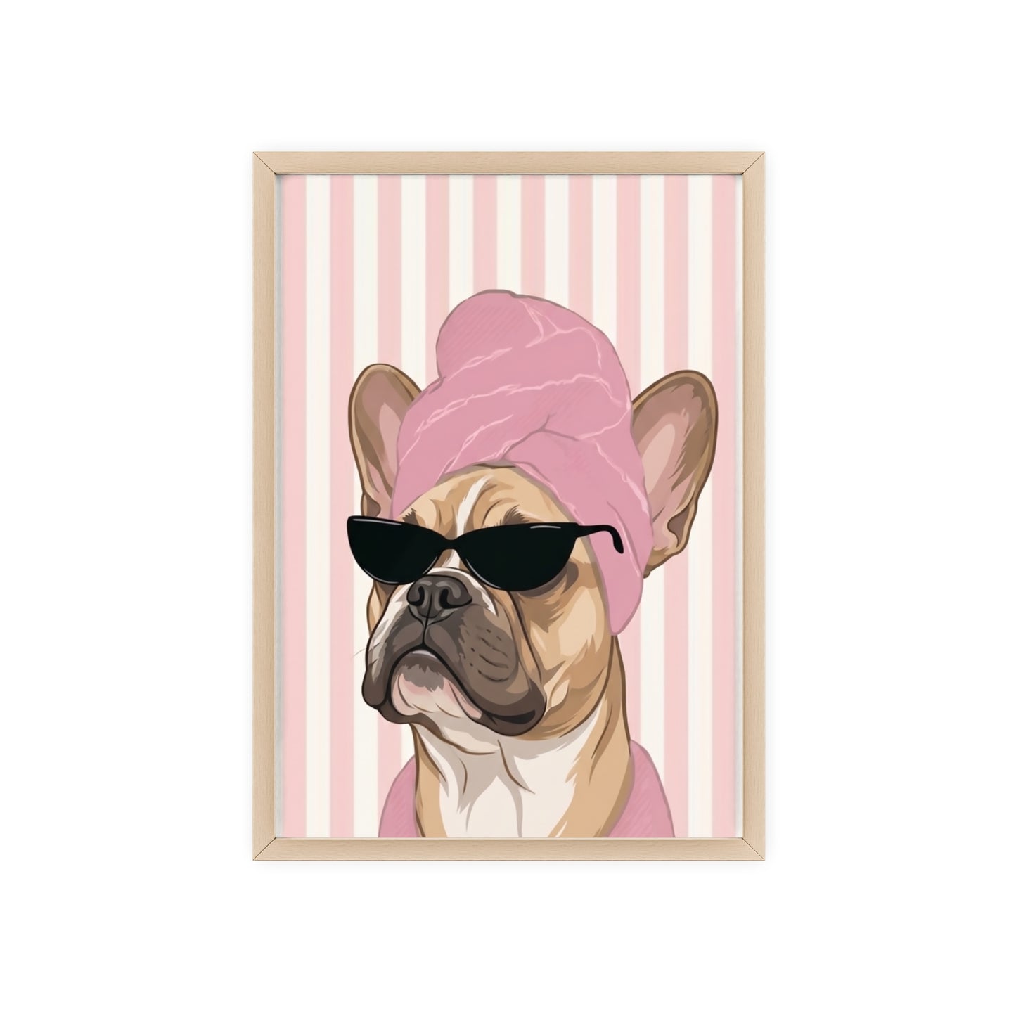 French Bulldog Bathroom Poster - Funny Frenchie Spa Wall Art