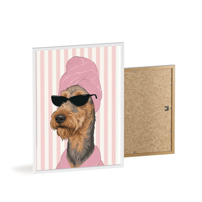 Airedale Terrier Bathroom Art Decor | Funny Dog Spa Poster & Canvas