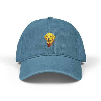 Golden Retriever Washed Cotton Baseball Cap - Vintage Dog Dad Hat