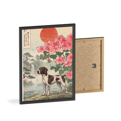 German Shorthaired Pointer Japanese Style Art Poster - GSP Ukiyo-e Wall Art
