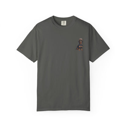 Cool Dachshund Captain T-Shirt - Funny Wiener Dog Graphic Tee