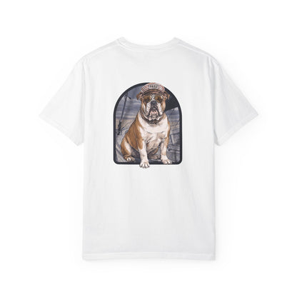 Cool English Bulldog Sailor Captain T-Shirt - Double-Sided Dog Tee