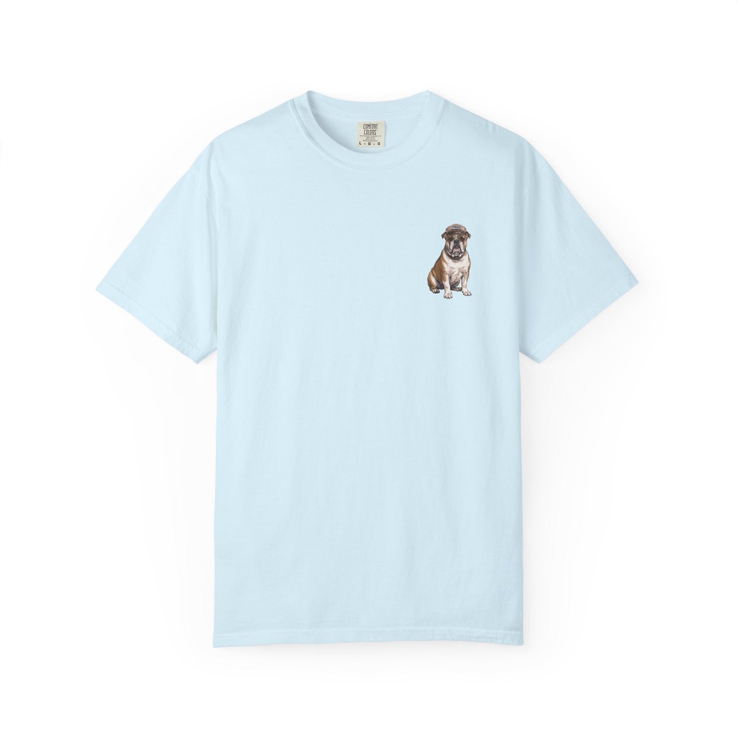 Cool English Bulldog Sailor Captain T-Shirt - Double-Sided Dog Tee