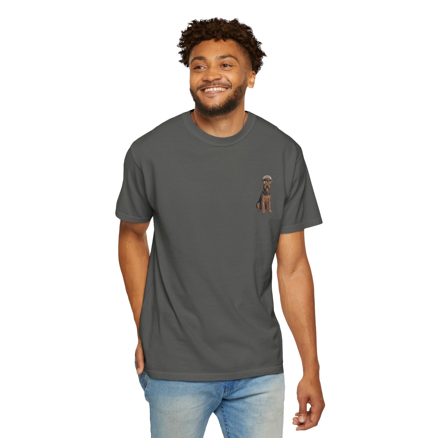 Cool Airedale Terrier Sailor Captain T-Shirt - Double-Sided Dog Tee