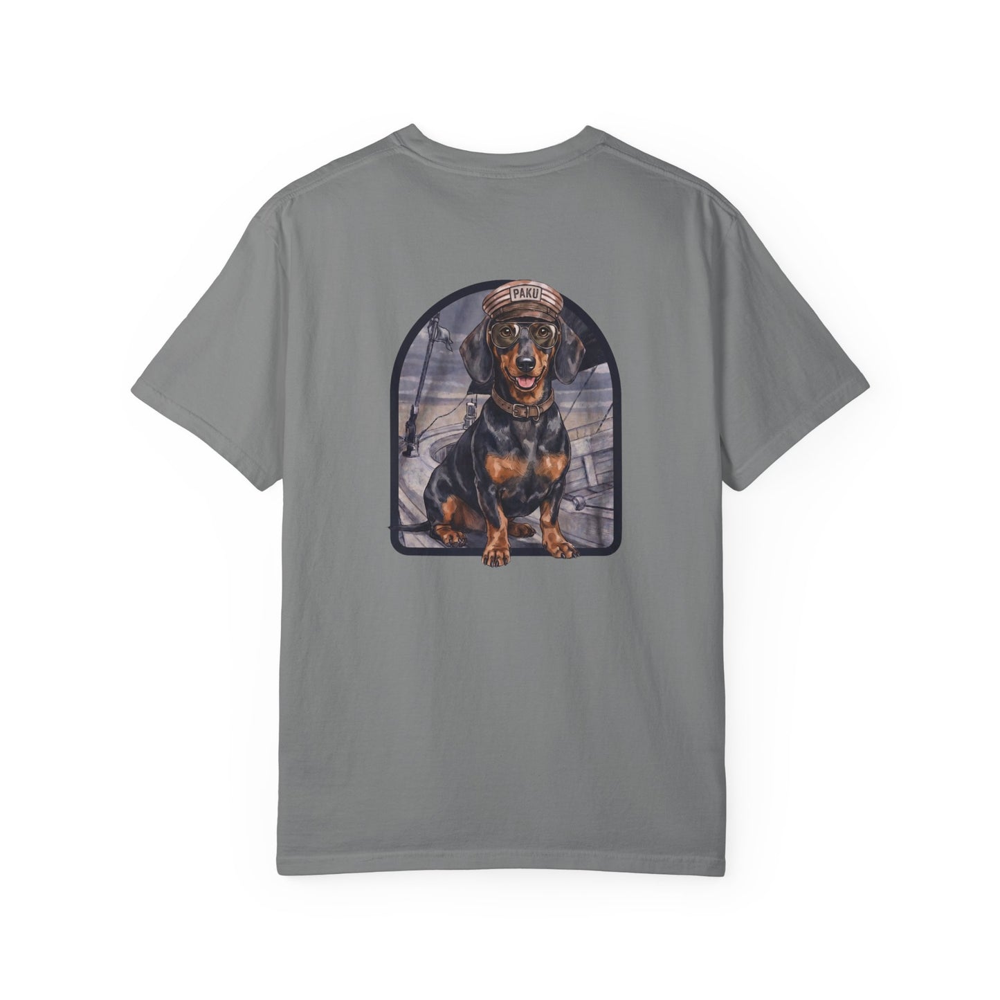 Cool Dachshund Captain T-Shirt - Funny Wiener Dog Graphic Tee