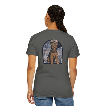 Cool Airedale Terrier Sailor Captain T-Shirt - Double-Sided Dog Tee