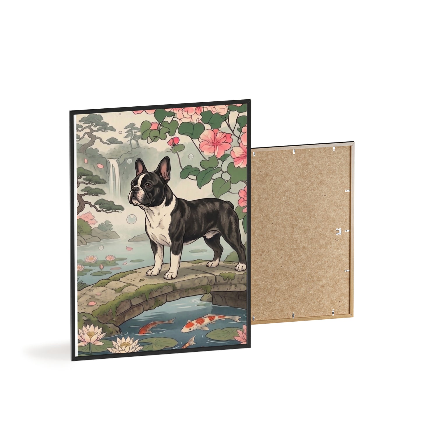 French Bulldog Japanese Style Art Poster - Vintage Frenchie Ukiyo-e Wall Art