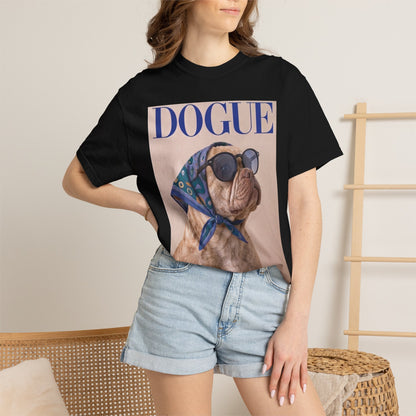 French Bulldog DOGUE Magazine Graphic T-Shirt - Funny Frenchie Tee