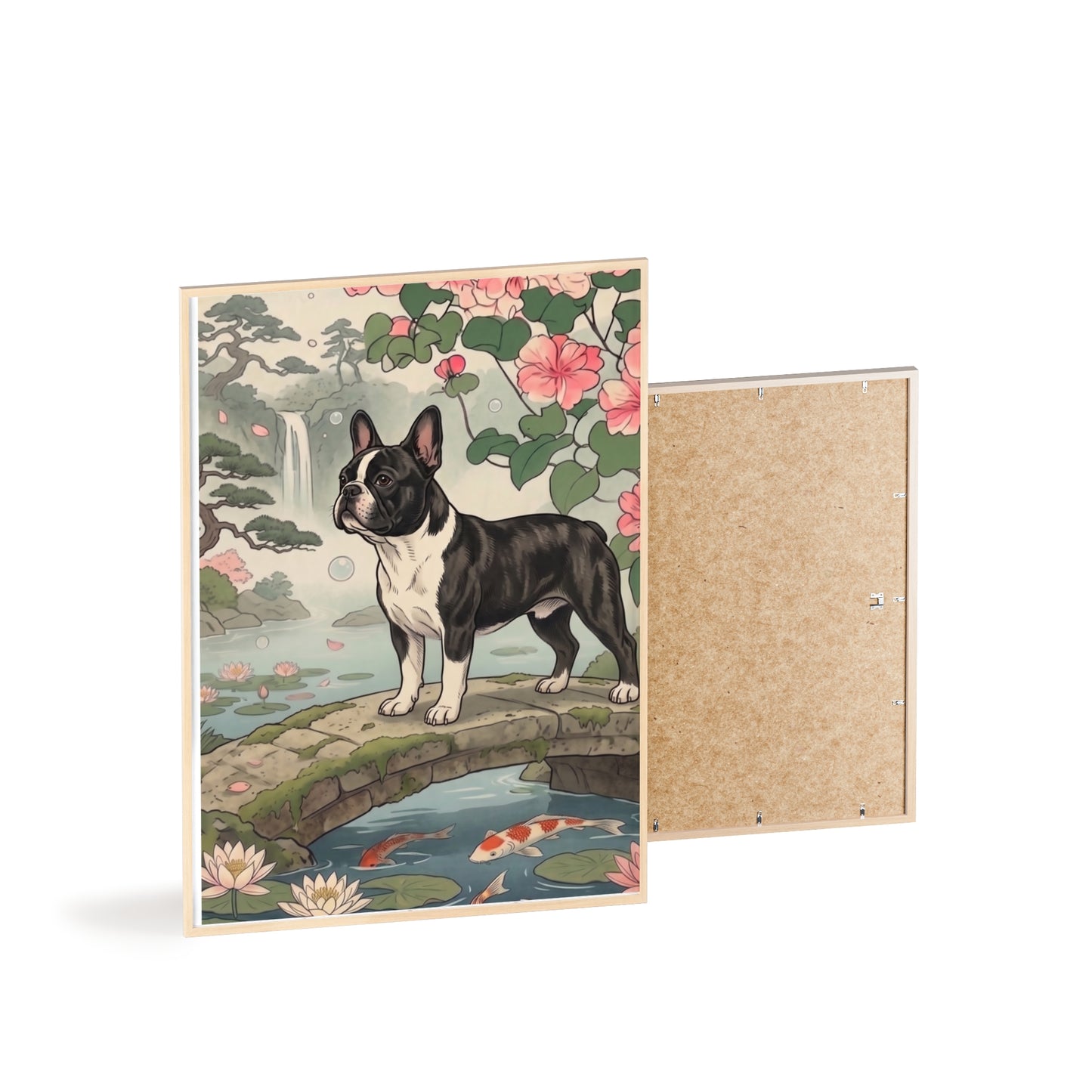 French Bulldog Japanese Style Art Poster - Vintage Frenchie Ukiyo-e Wall Art