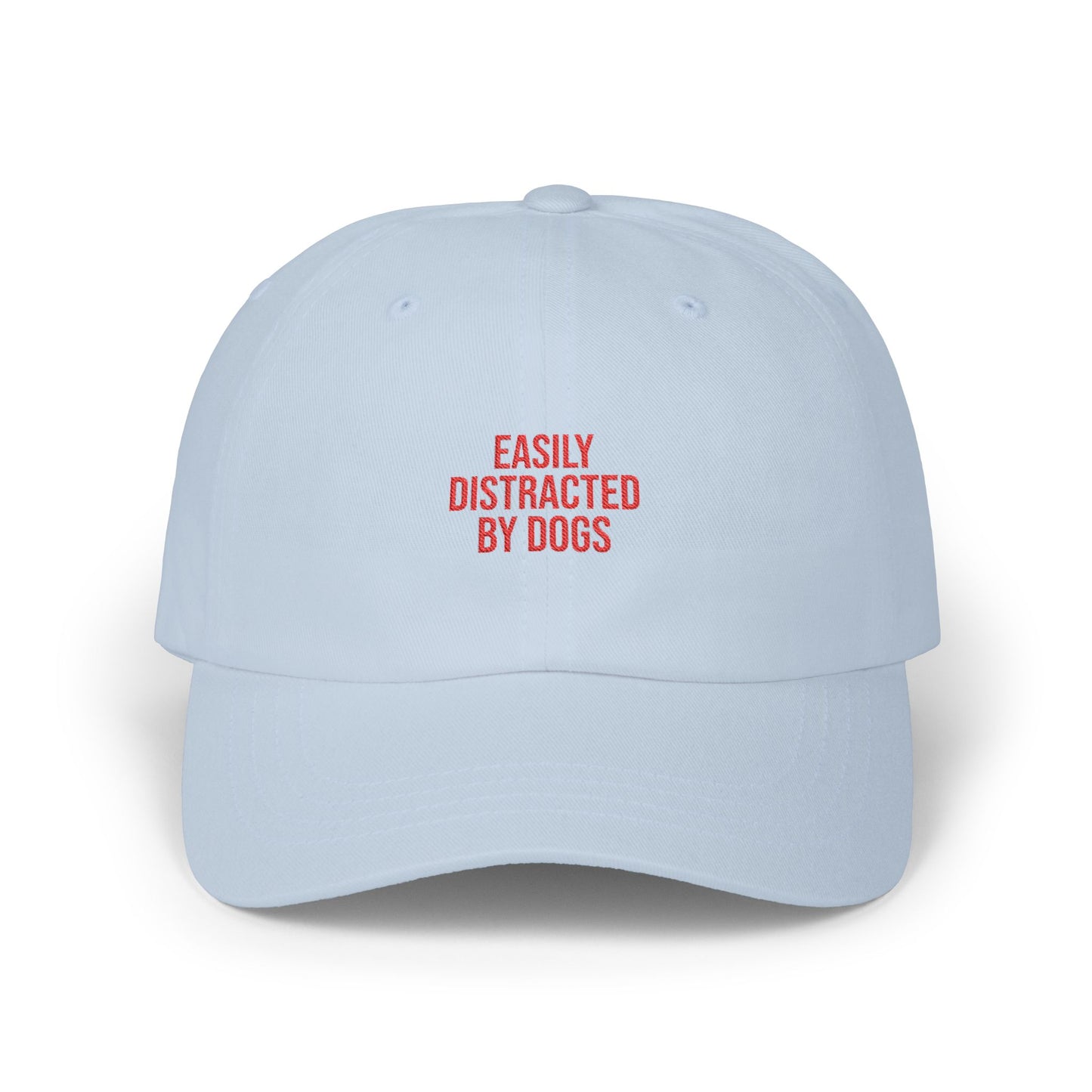 Easily Distracted By Dogs Classic Dad Cap — Funny Dog Lover Baseball Hat